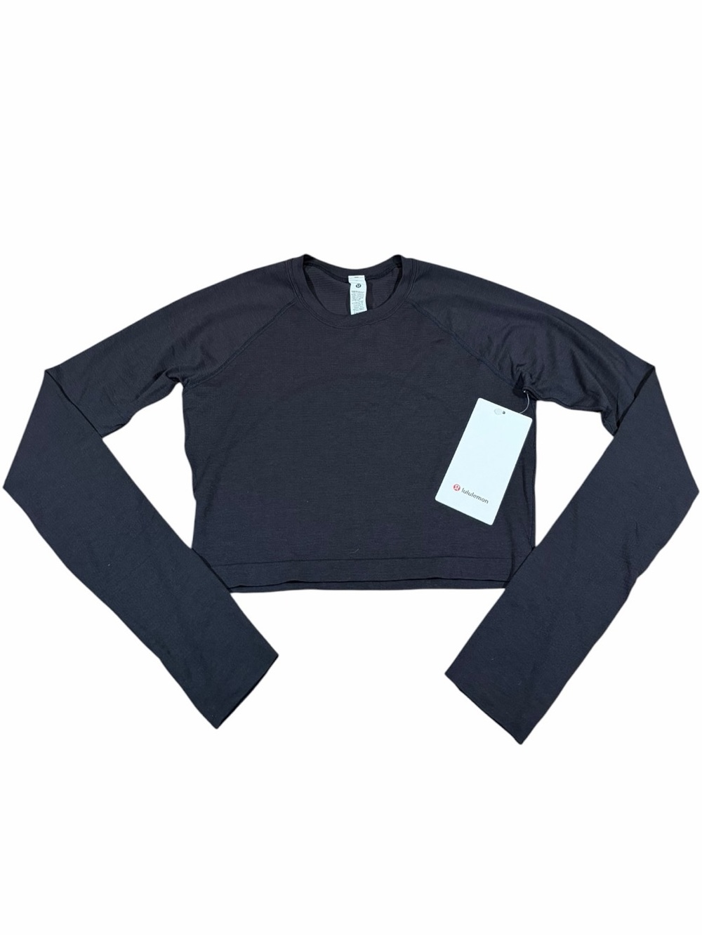 NWT Lululemon Swiftly Tech Cropped Long-Sleeve Shirt 2.0 (Black) Size 8